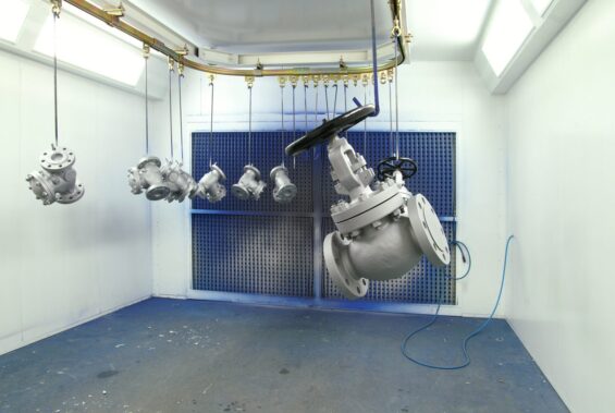 Painting marine connection pipework